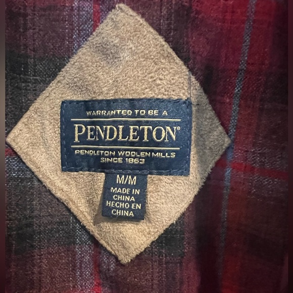 Pendleton Burgundy Teddy Sherpa Jacket Sz M - Picture 6 of 6